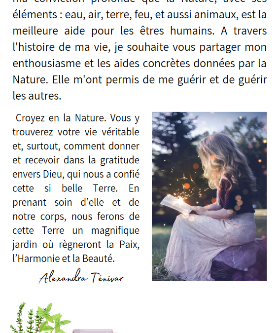 Santé naturelle : découvrez des témoignages de guérison dans le livre d’Alexandra Ténivar !