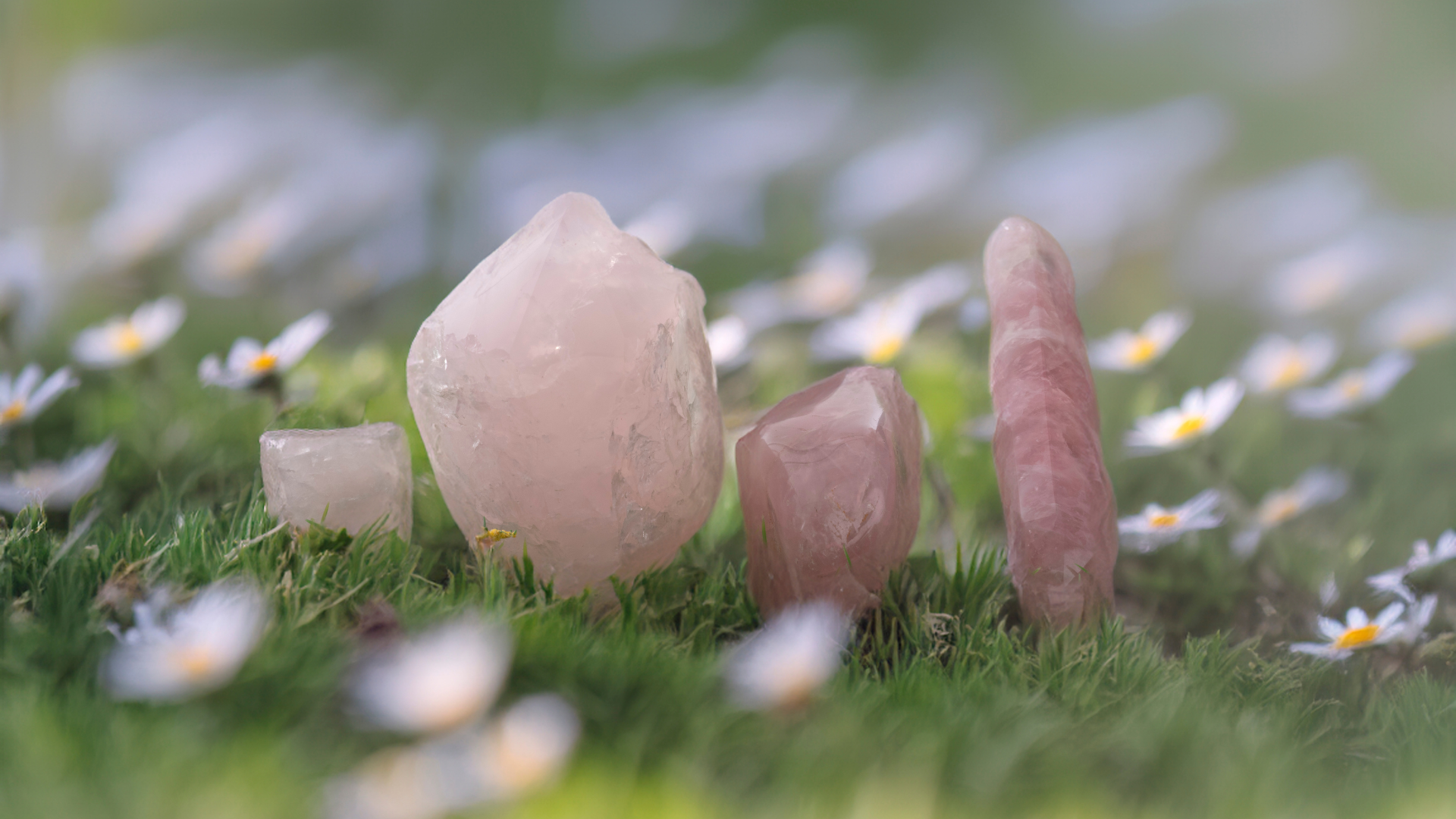 Quartz rose utilisé dans le bain alcalin